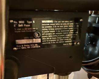 Black & Decker 8" Drill Press