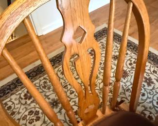 Oak Dining Set with Ceramic Tile Inlay Table