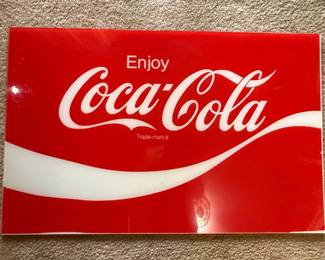 Coca-Cola "Enjoy" Advertising Sign - Lexan Plastic