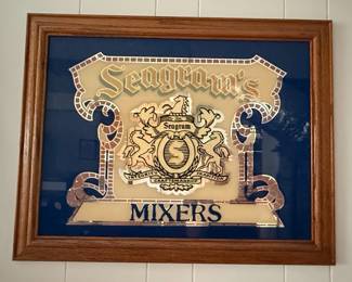 Seagram's 7 Crowns of Sports Mirror Sign