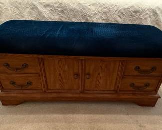 Powell "Nostalgic Oak" Storage Chest Bench