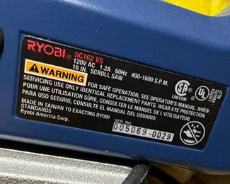 Ryobi 16 In. SC162 VS Scroll Saw