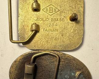 USPS & A&W Solid Brass Belt Buckles