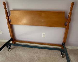 Ethan Allen Style Maple Full Size Headboard and Frame