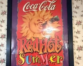Coca-Cola "Red Hot Summer" Framed Poster