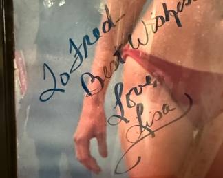 1981 Tab Cola "One Calorie, Beautiful" Poster Signed by Lisa Fredericks