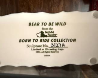 Faithful Fuzzies Bear To Be Wild Sculpture