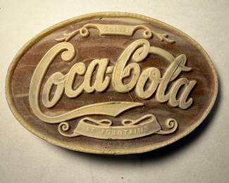 Coca-Cola Carnelian Belt Buckle