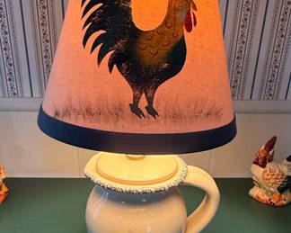 Rooster Ceramic Pitcher Lamp