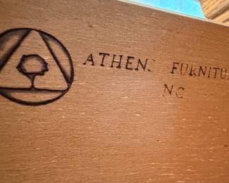 Athenian Furniture Oak Dresser with Triple Mirror and Tall Dresser