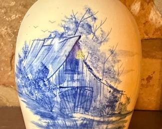 Paul Storie Pottery Co. Jug with Barn Scene