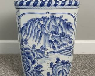 Blue and White Porcelain Umbrella Stand