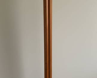 Mission Style Wooden Coat Rack with Brass Hooks
