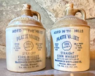 McCormick Platte Valley Straight Corn Whiskey Jugs