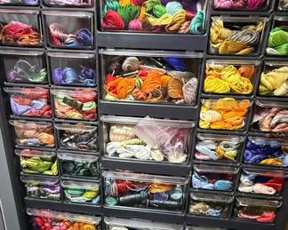 Embroidery Floss Organizer with Assorted Floss