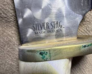 Silver Stag Stag Handle Hunting Knife