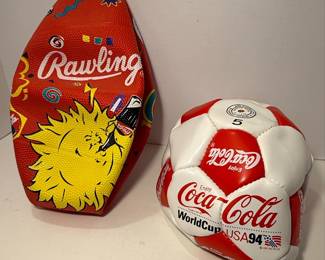 Coca-Cola World Cup USA 94 Soccer Ball & Rawlings Football