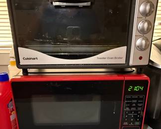 Cuisinart Toaster Oven Broiler & Red Microwave