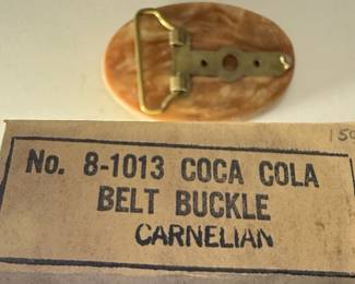 Coca-Cola Carnelian Belt Buckle
