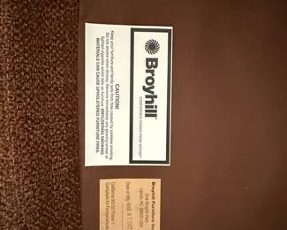 Broyhill Brown Upholstered Loveseat and Armchair Set