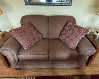 Broyhill Brown Upholstered Loveseat and Armchair Set