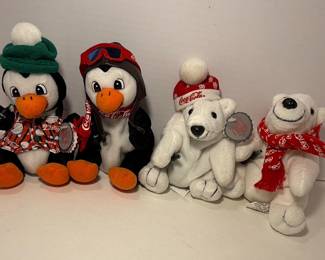 Coca-Cola Collectible Bean Bag Plush Set - Penguins and Polar Bears