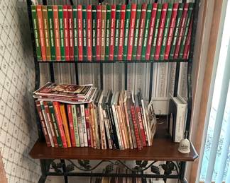 Wrought Iron Bakers Rack with Grape and Leaf Motifs