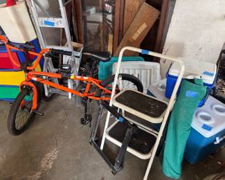 Mongoose bike and garage items 