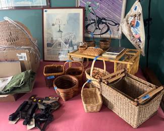 Large futon many baskets unique cycle art