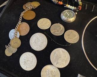 Silver pieces coins 
