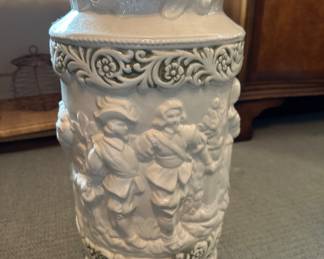 Art deco style glazed umbrella stand