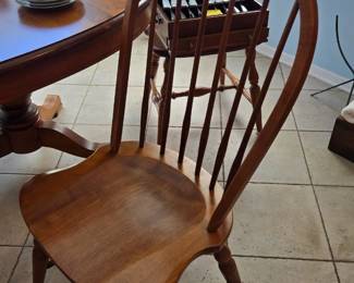 4 beautiful hardrock maple Tell City dining chairs 