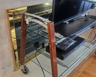 Nice wood & glass tv cart