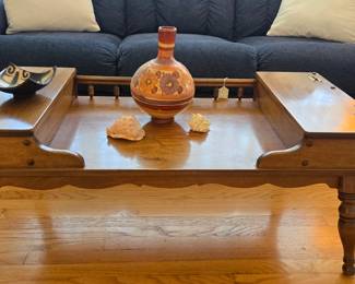 Ethan Allen early American maple coffee table 
