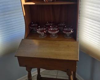 Early American maple petite writing desk