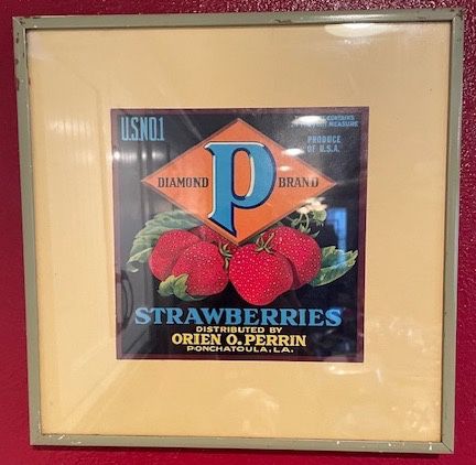 Diamond P strawberry label