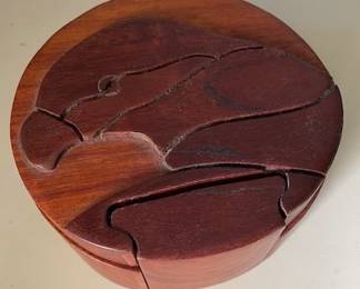 wooden puzzle box (marked Costa Rica)