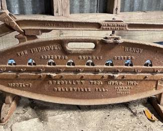 cast iron shingle cutter with info