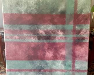 Kim Howes Zabbia original acrylic painting (signed & dated) 4' x 4'