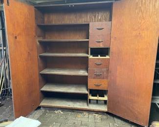 wooden storage cabinet