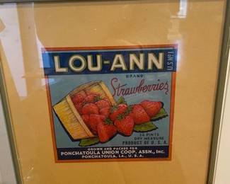 Lou-Ann strawberries label (we have 2)