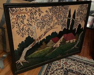 fireplace screen painting
