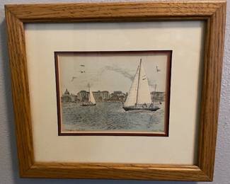 sailboats print