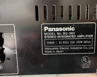 Panasonic amplifier info
