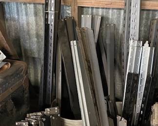metal shelving pieces