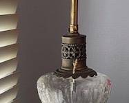 vintage metal/cut glass lamp (we have 2)