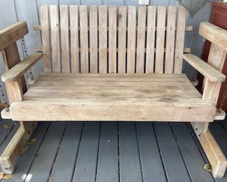 cypress porch swing