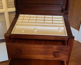 jewelry chest drawers open