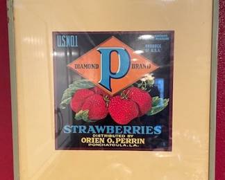 Diamond P strawberry label