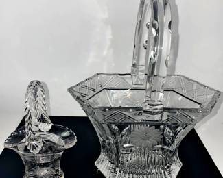 Cut Lead Crystal Bridal Baskets